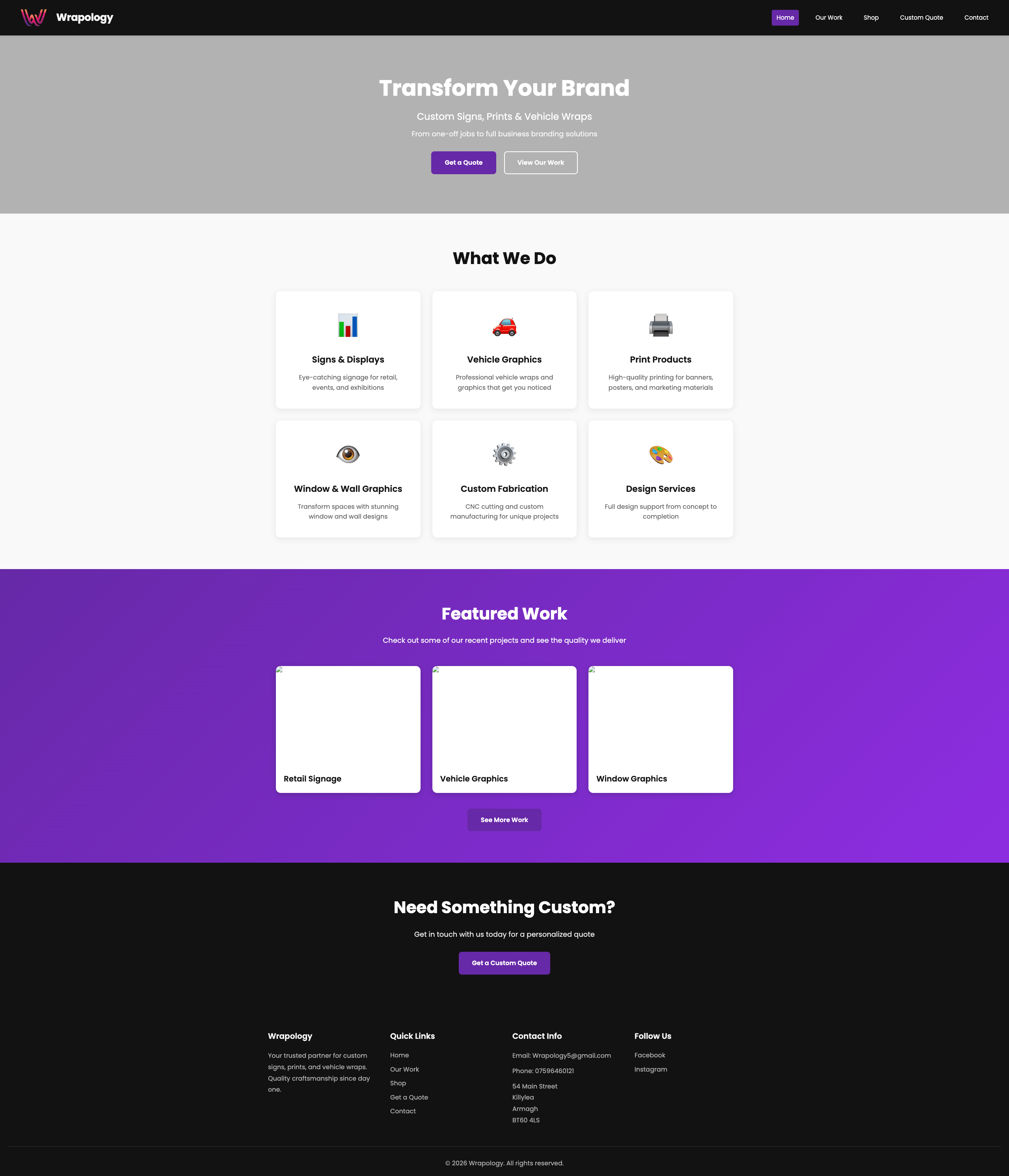 Wrapology - before redesign